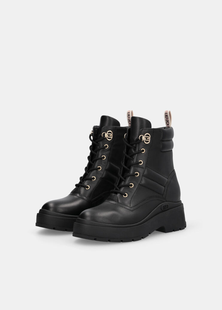Leather combat boots black Liu Jo - medium Leather combat boots black Liu Jo - medium
