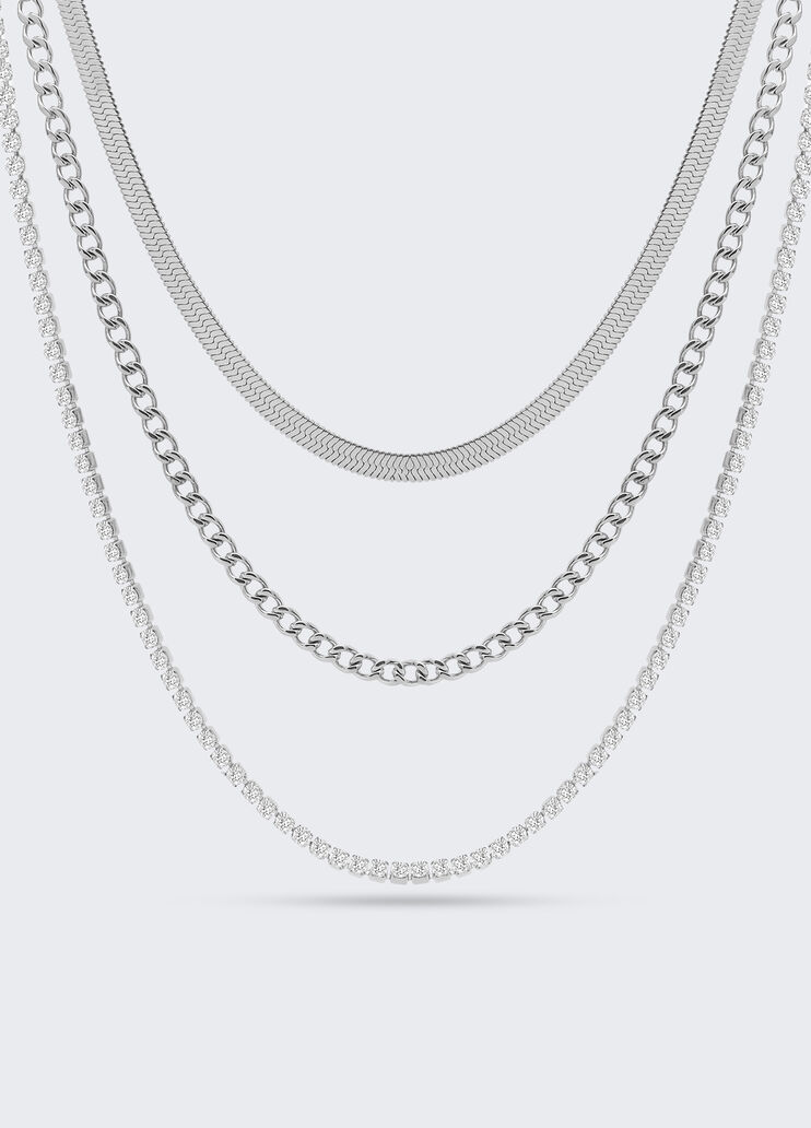 Multi-strand necklace silver Liu Jo - medium Multi-strand necklace silver Liu Jo - medium