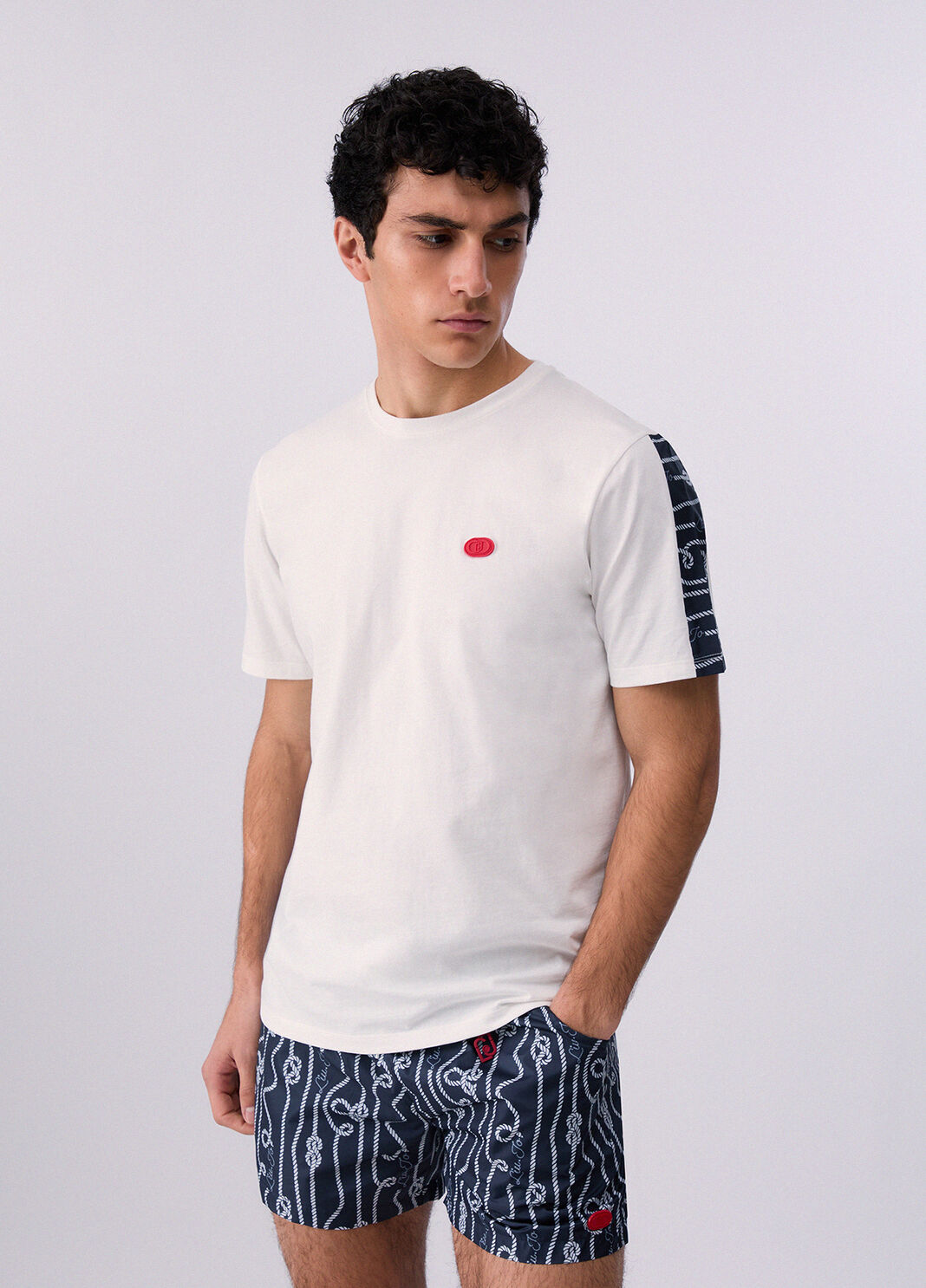 T-shirt with printed insert blue Liu Jo - large image number 0