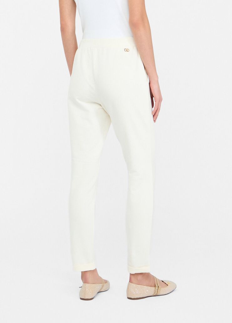 Fleece jogging pants milk white Liu Jo - large image number 1 Fleece jogging pants milk white Liu Jo - large image number 1