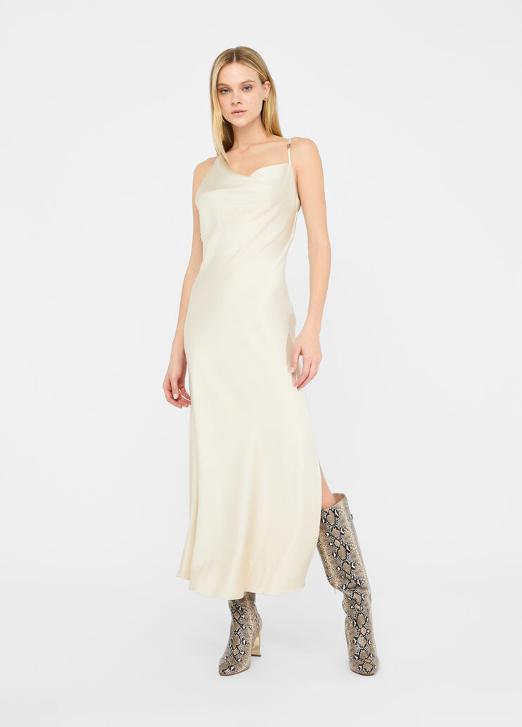 Dressy satin dress ivory Liu Jo - large image number 5 Dressy satin dress ivory Liu Jo - large image number 5