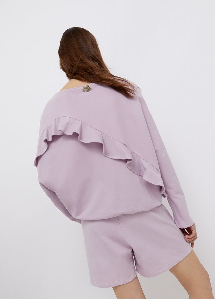 Sweatshirt with flounces lilac Liu Jo - large image number 1