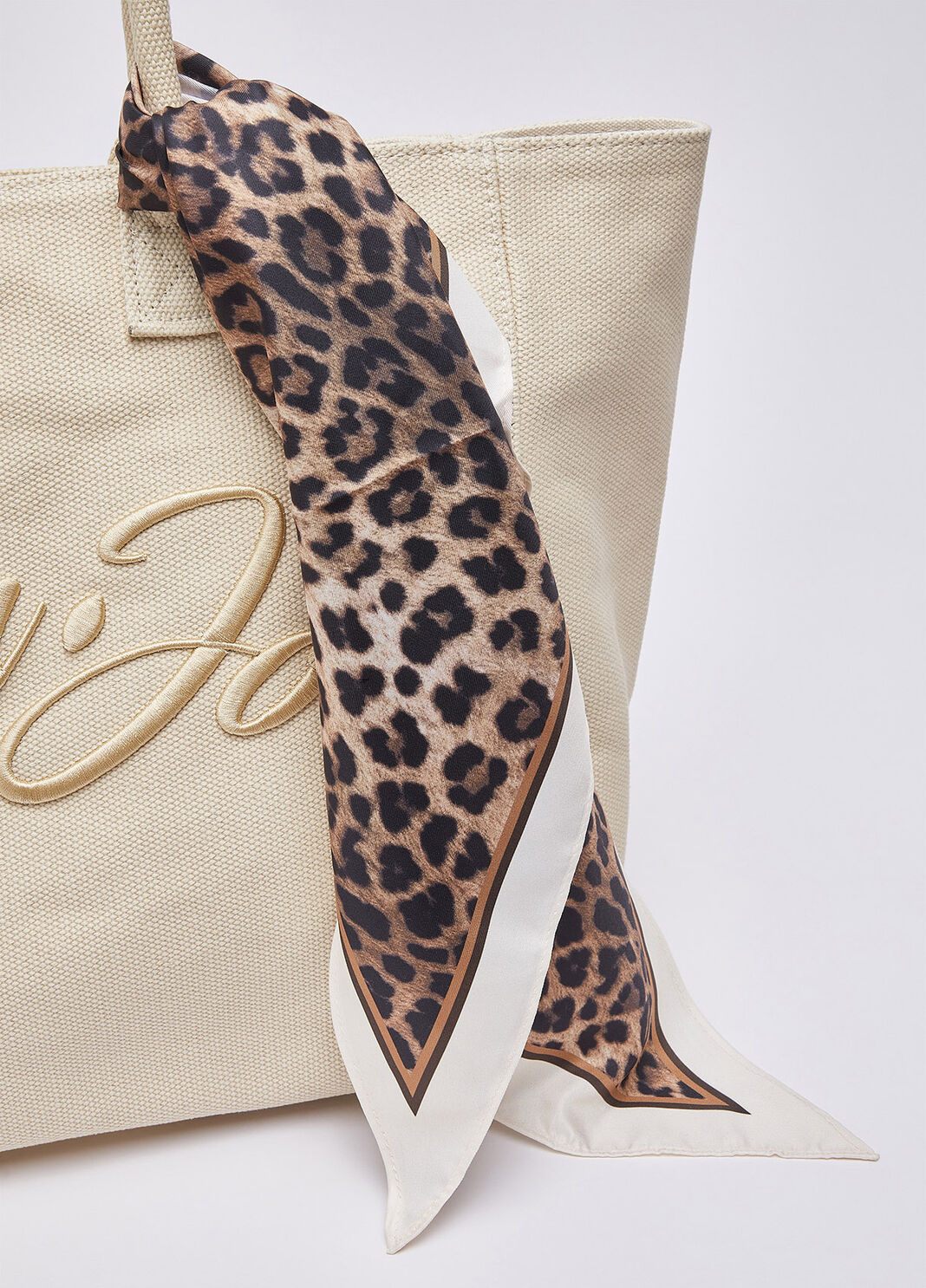 Large tote bag with foulard beige Liu Jo - large image number 5