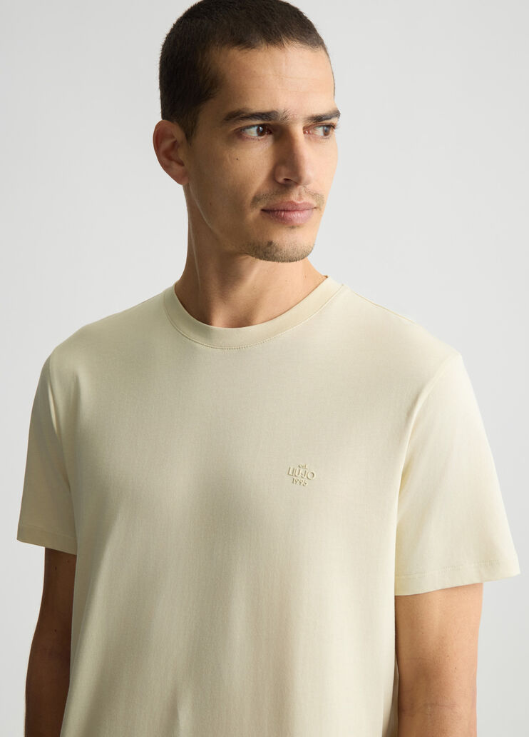 T-shirt with logo beige Liu Jo - large image number 2 T-shirt with logo beige Liu Jo - large image number 2