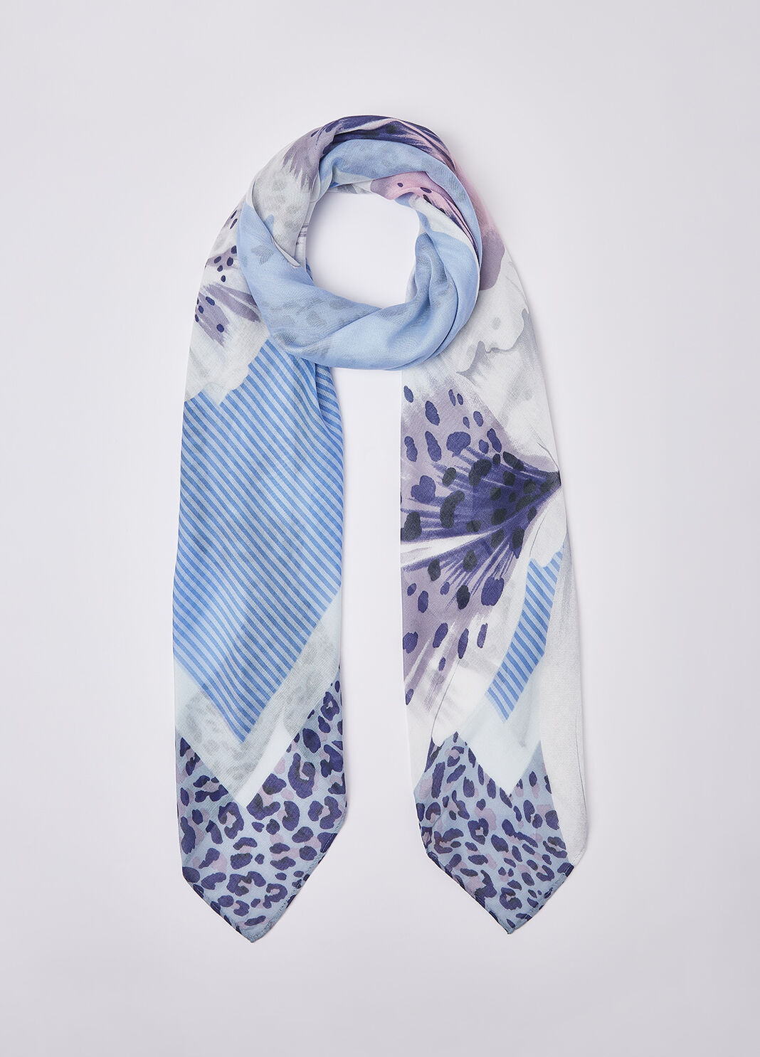 Foulard grande con orchidea azzurro Liu Jo - large image number 1