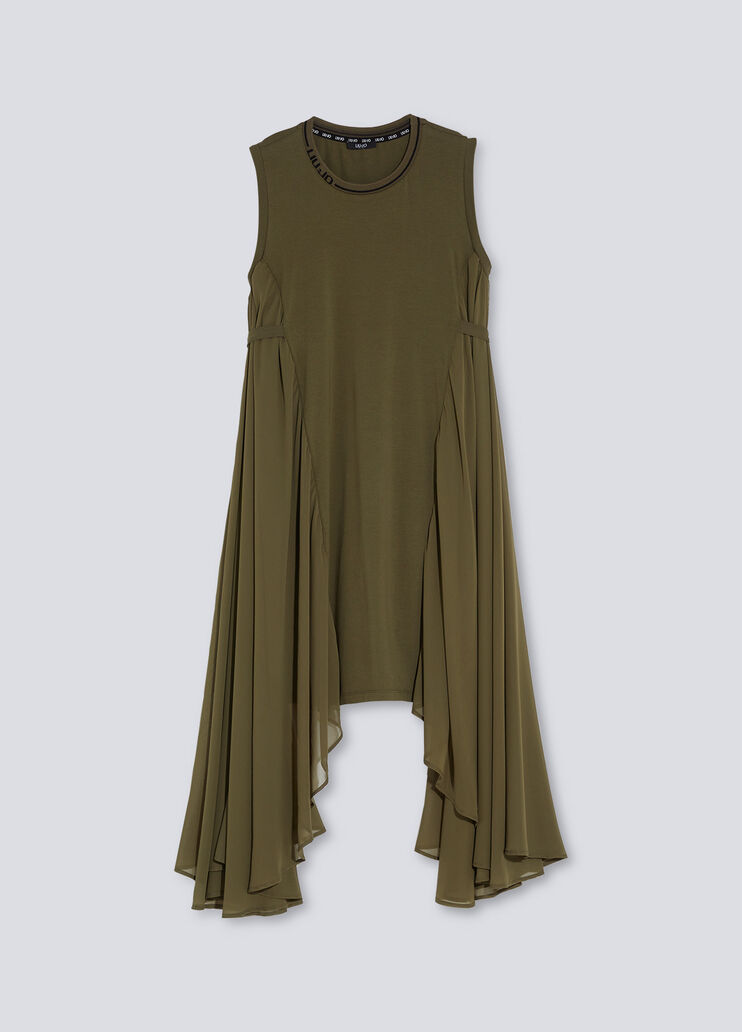 Short dress with chiffon mimetic Liu Jo - large image number 5 Short dress with chiffon mimetic Liu Jo - large image number 5