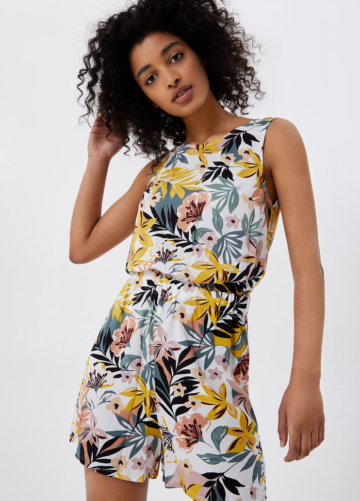 Short jumpsuit with print Tropical green Liu Jo - large image number 2