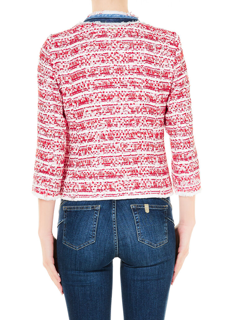 Kurzjacke aus Bouclé  Bouclé in Rot und Weiß Liu Jo - large image number 1