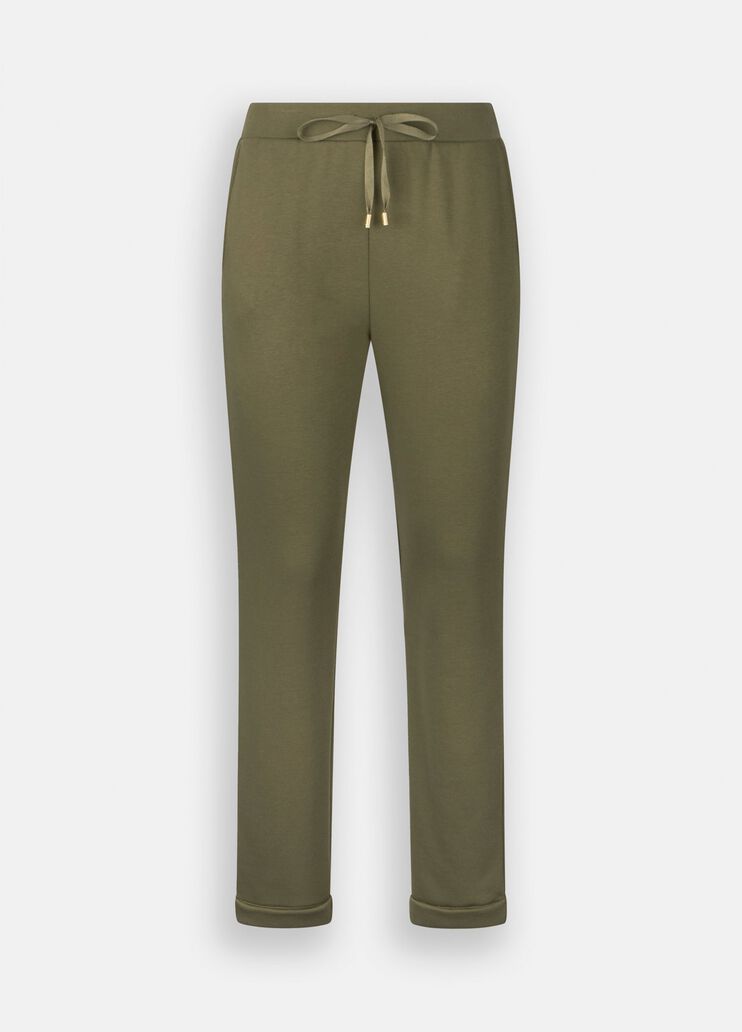 Fleece jogging pants  olive green Liu Jo - large image number 6 Fleece jogging pants  olive green Liu Jo - large image number 6