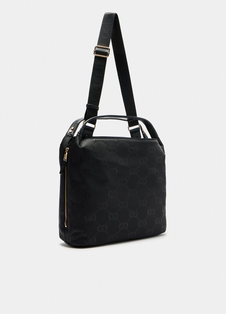 Borsa hobo grande in nylon nero Liu Jo - medium