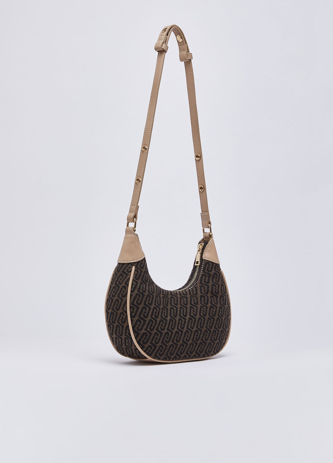 Small jacquard hobo bag dark brown Liu Jo - large image number 1
