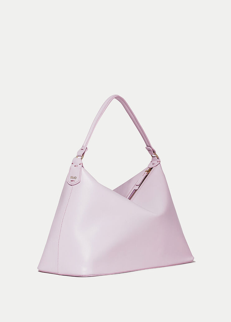 Большая сумка-хобо из натуральной кожи розовый Liu Jo - large image number 1