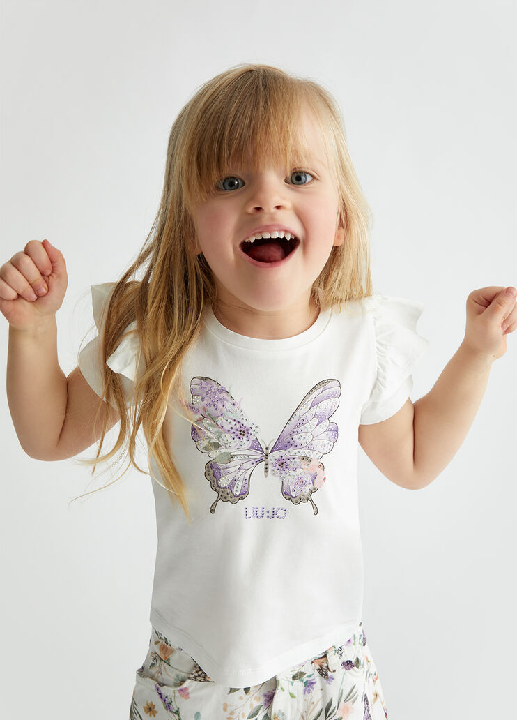 Cotton T-shirt with print white Liu Jo - medium Cotton T-shirt with print white Liu Jo - medium