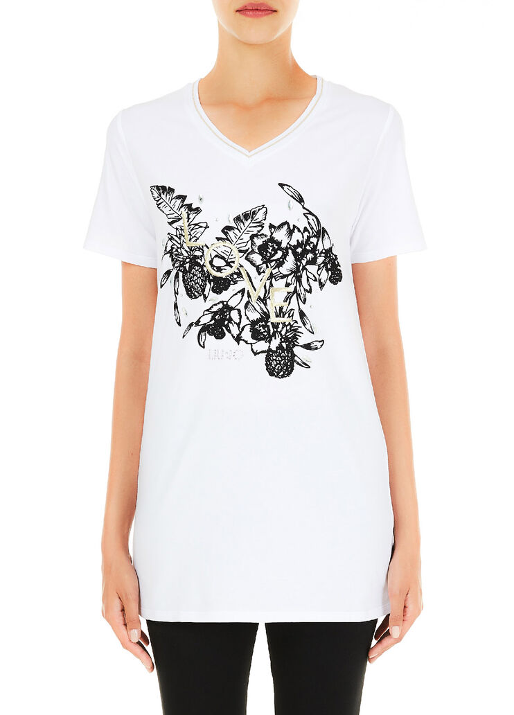 Long t-shirt with print White Liu Jo - large image number 0 Long t-shirt with print White Liu Jo - large image number 0