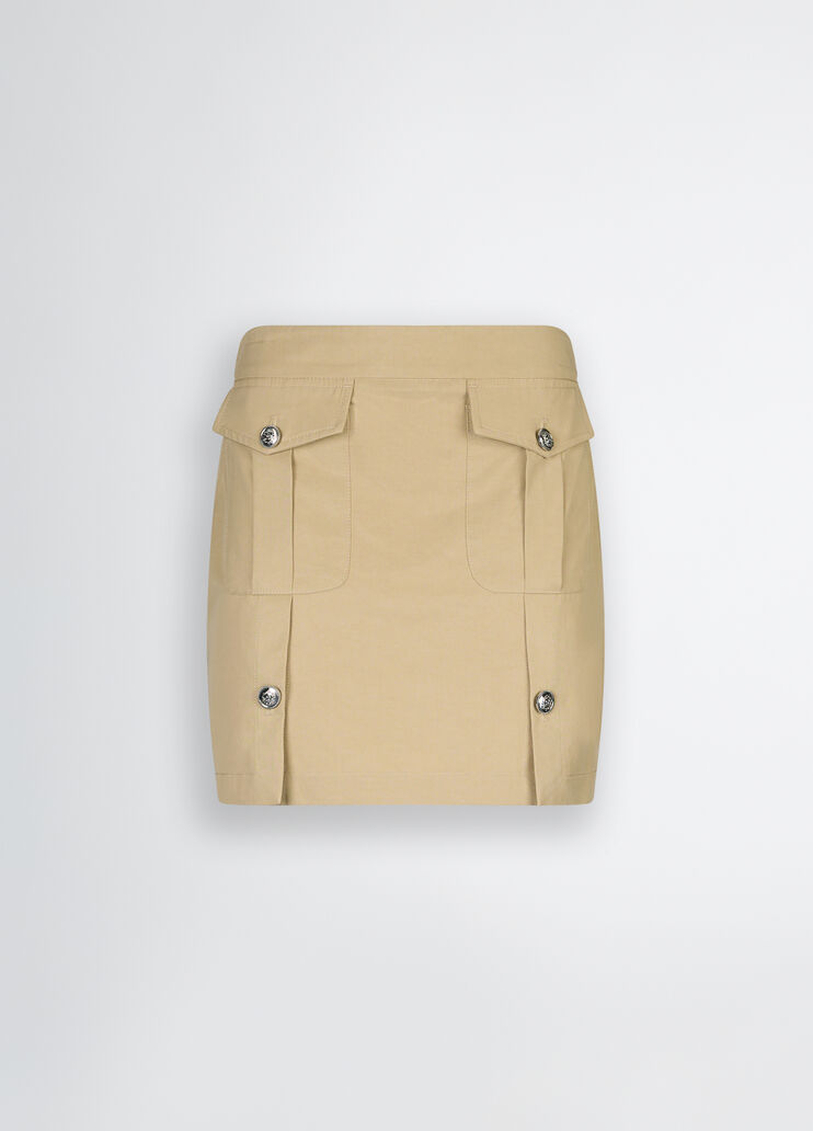 Cotton blend mini skirt beige Liu Jo - large image number 6 Cotton blend mini skirt beige Liu Jo - large image number 6