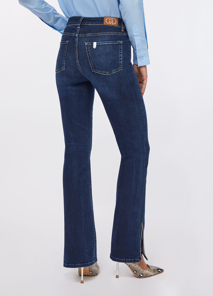 Flare-Jeans mit hohem Bund Dunkles Denimblau Liu Jo - large image number 1