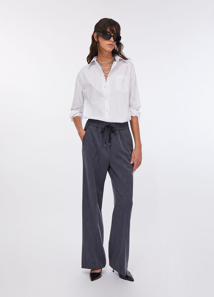 Baumwollshirt mit Strass Weiß/Logo Liu Jo - large image number 5