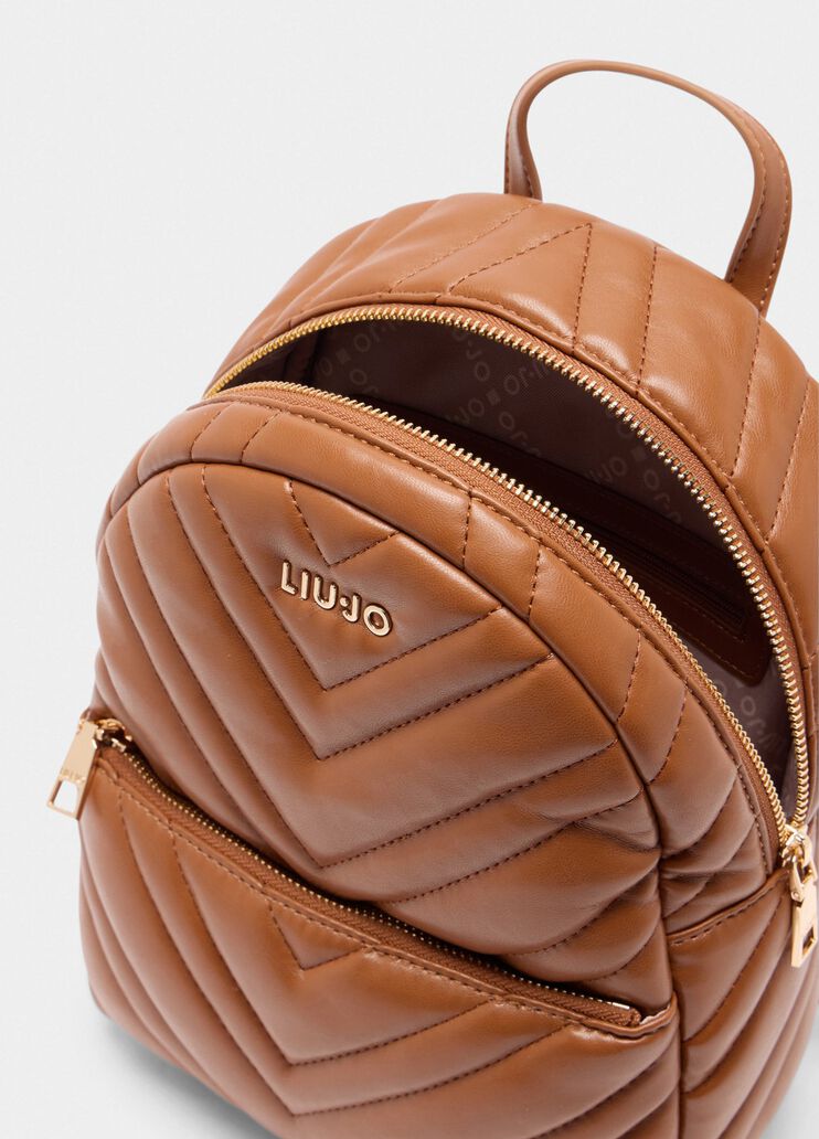 Quilted backpack gingerbread Liu Jo - large image number 6 Quilted backpack gingerbread Liu Jo - large image number 6