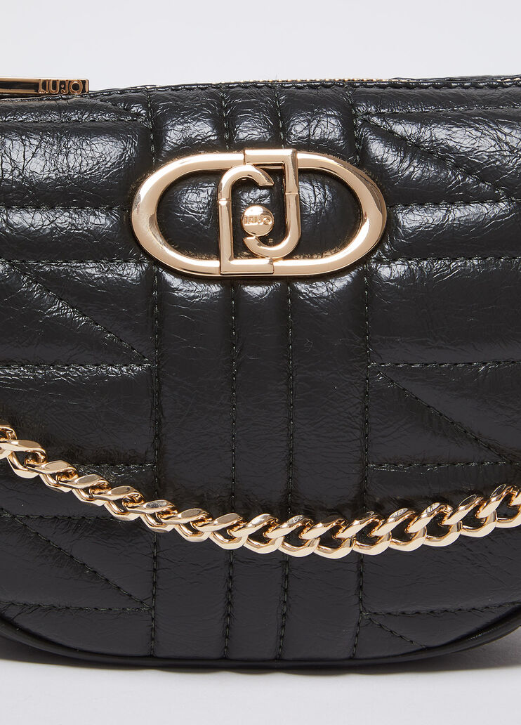 Quilted mini-clutch with chains green Liu Jo - medium Quilted mini-clutch with chains green Liu Jo - medium