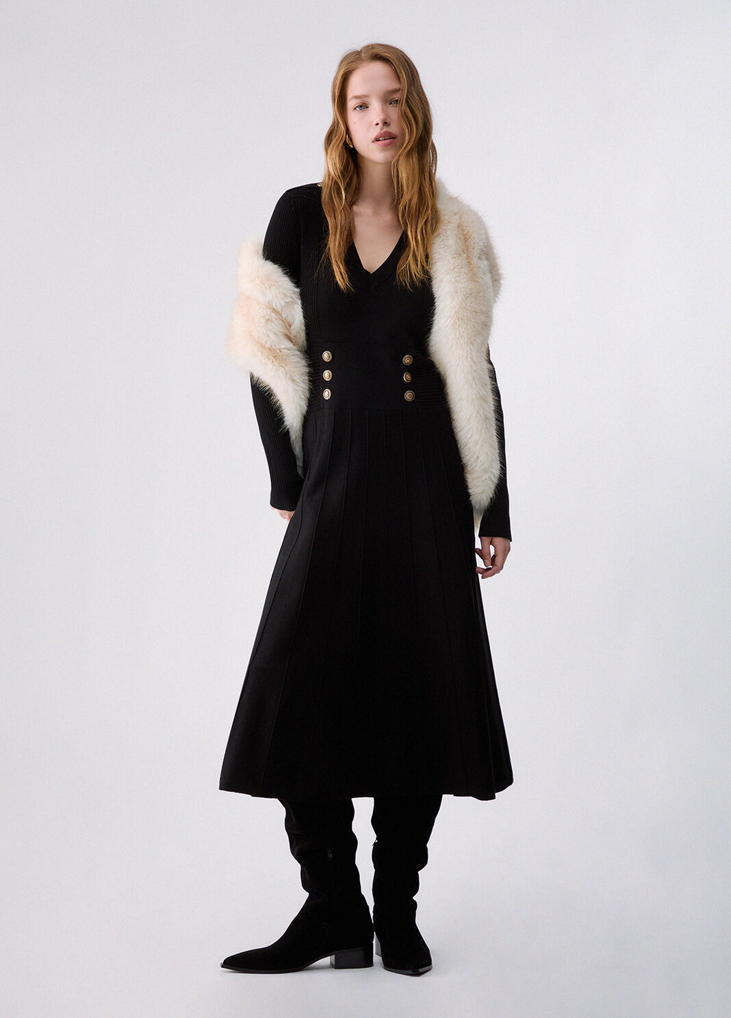 Midikleid aus Strick schwarz Liu Jo - large image number 5