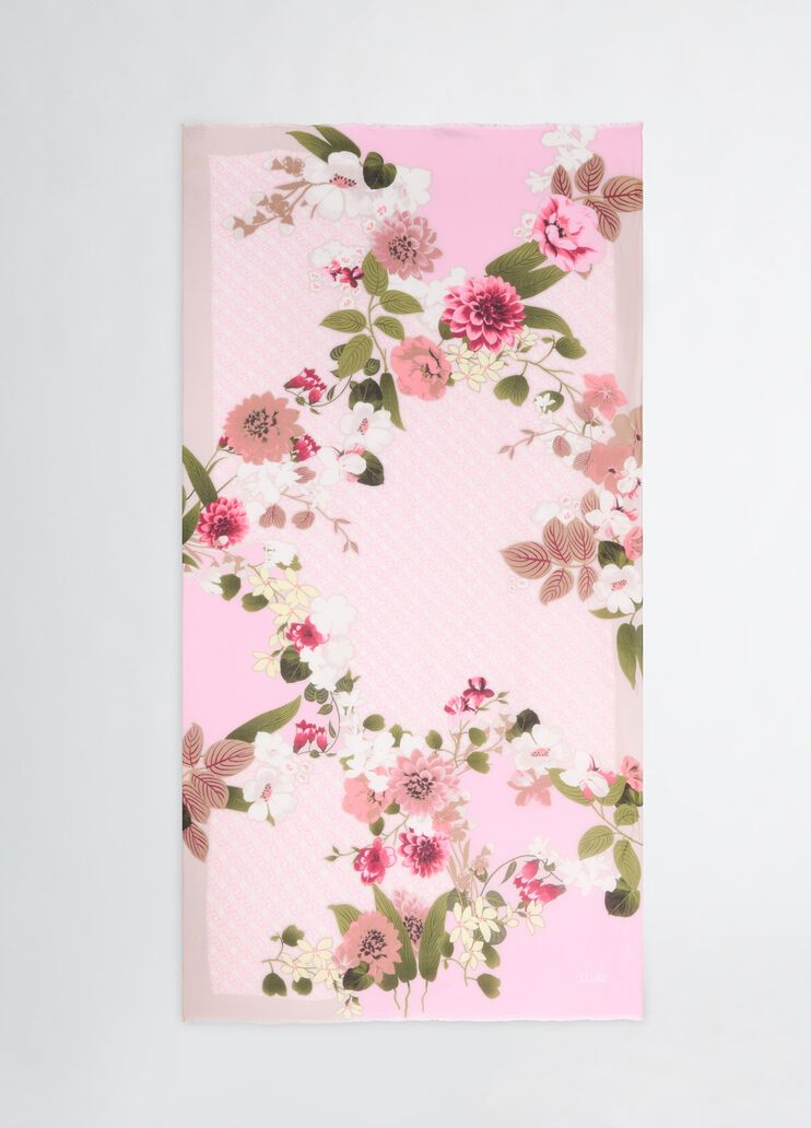 Stola mit Blumenprint Hellbeige Liu Jo - medium
