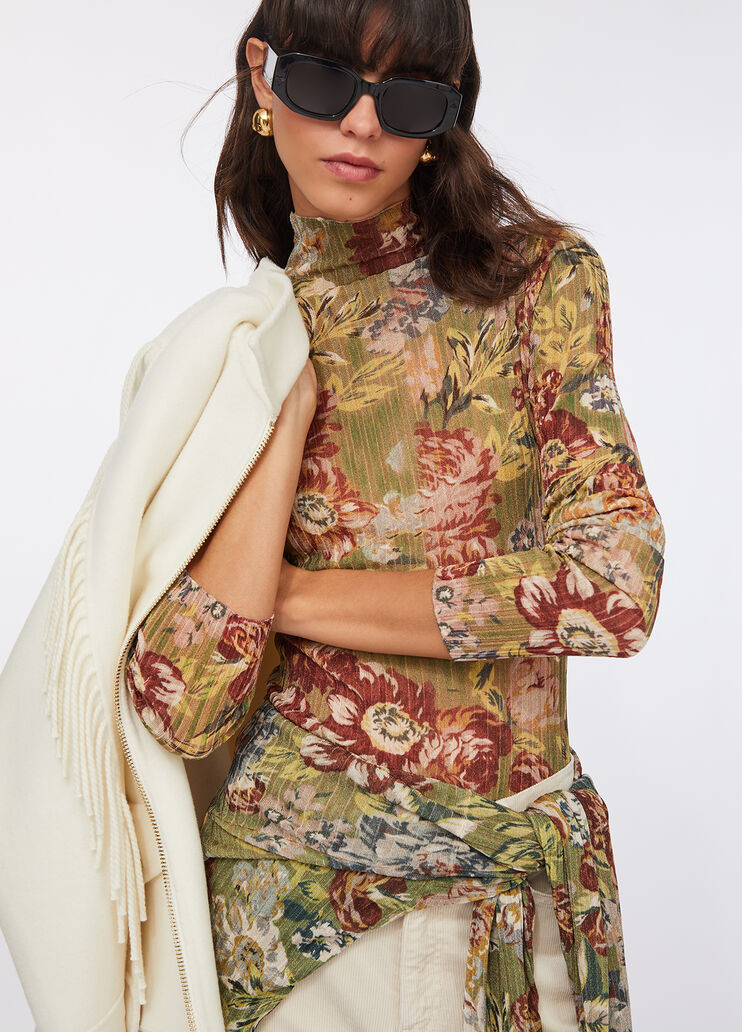 Mock polo-neck with print sanderson print Liu Jo - medium