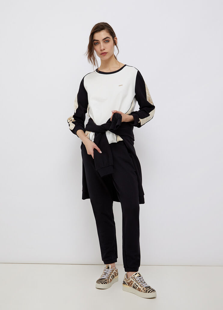 Fleece trousers black Liu Jo - large image number 3 Fleece trousers black Liu Jo - large image number 3
