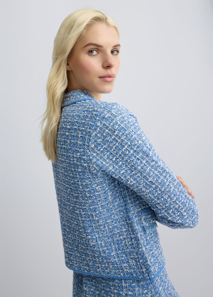 Bouclé jacket bright blue Liu Jo - large image number 4 Bouclé jacket bright blue Liu Jo - large image number 4