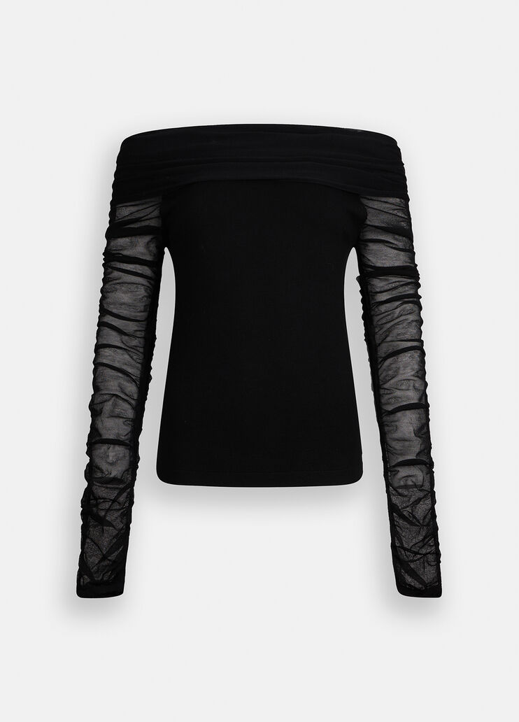 Jumper with Bardot neckline black Liu Jo - large image number 6