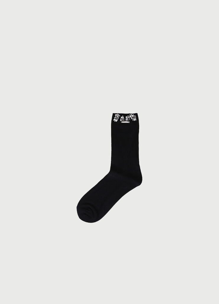 Socks with precious stones Black Liu Jo - large image number 1