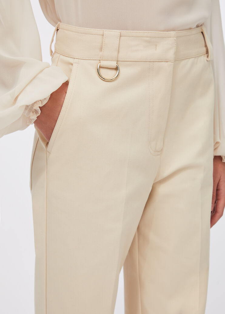 Pantalones chinos de algodón blanco Liu Jo - medium