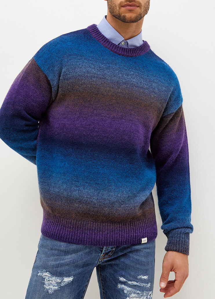 Wollpullover mit Farbverlauf Dunkelblau Liu Jo - large image number 0