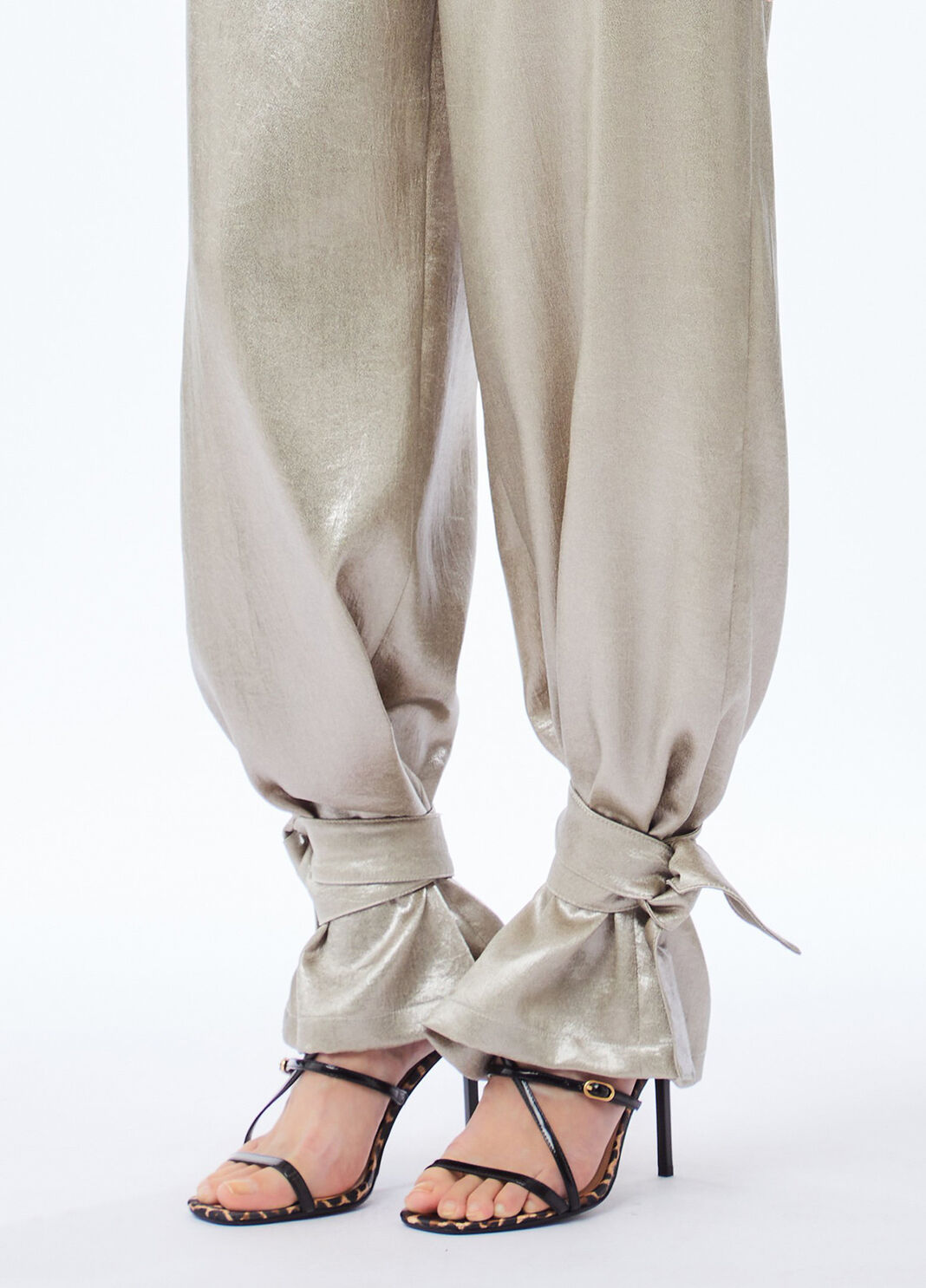 Laminated crepe trousers gold Liu Jo - large image number 2