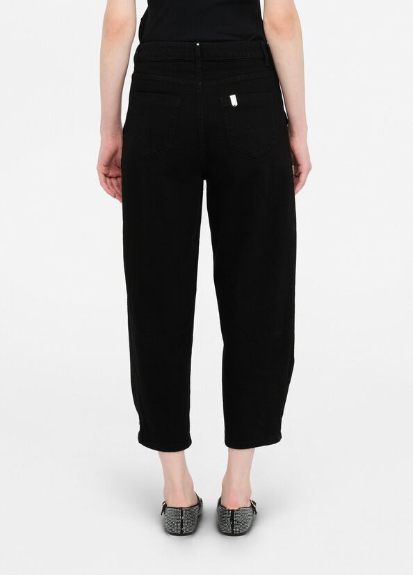 Cropped balloon jeans black denim Liu Jo - large image number 1