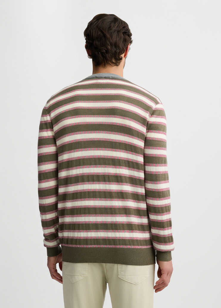 Striped wool cardigan beige Liu Jo - large image number 1 Striped wool cardigan beige Liu Jo - large image number 1