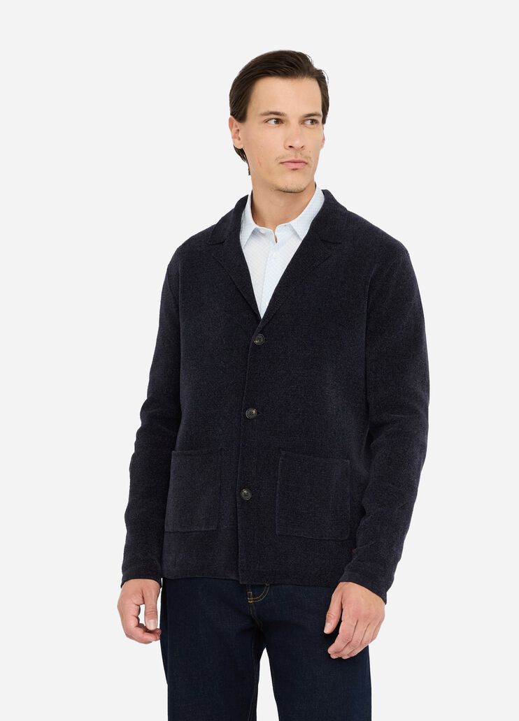 Кардиган из синели темно-синий Liu Jo - medium