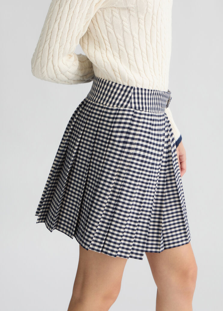 Pleated chequered miniskirt blue/white vichy Liu Jo - large image number 2 Pleated chequered miniskirt blue/white vichy Liu Jo - large image number 2