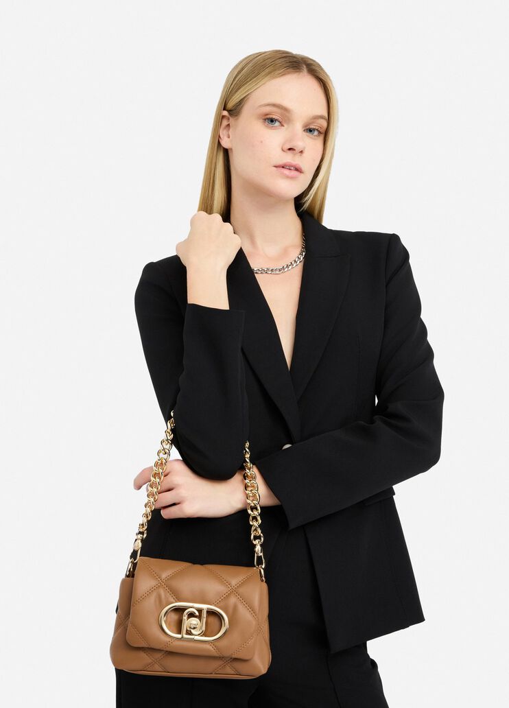 Small matelass&eacute; LaPuffy bag brown Liu Jo - medium