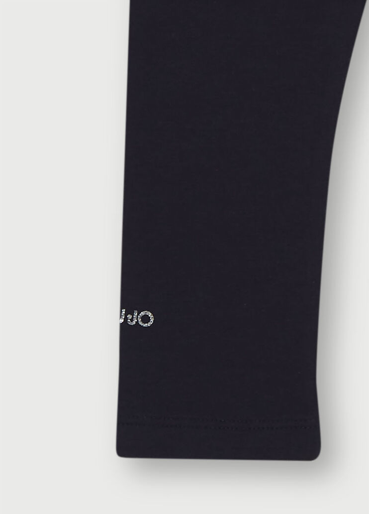 Leggings with logo Dark Blue Liu Jo - large image number 2