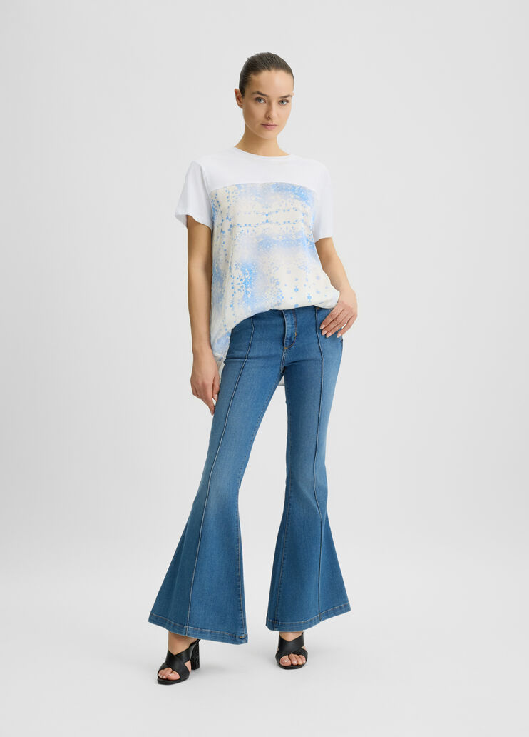 T-shirt with print white/light blue Liu Jo - large image number 3 T-shirt with print white/light blue Liu Jo - large image number 3