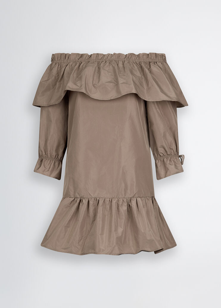 Short taffeta dress beige Liu Jo - large image number 6 Short taffeta dress beige Liu Jo - large image number 6