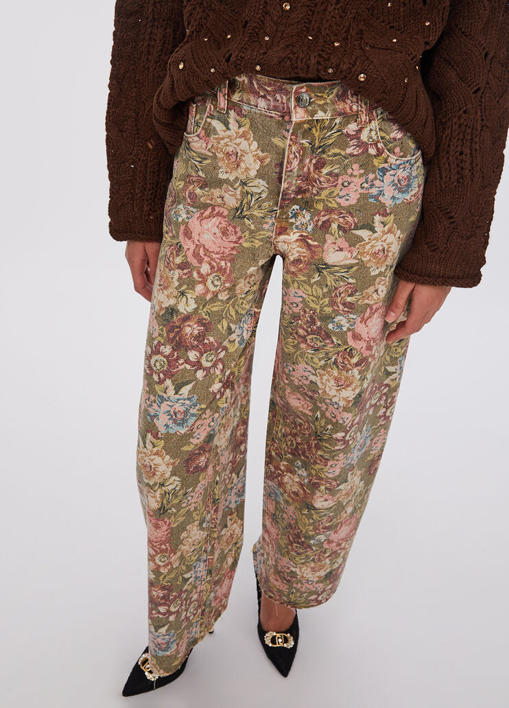 Flare-Hose mit Print Sanderson-Print Liu Jo - medium