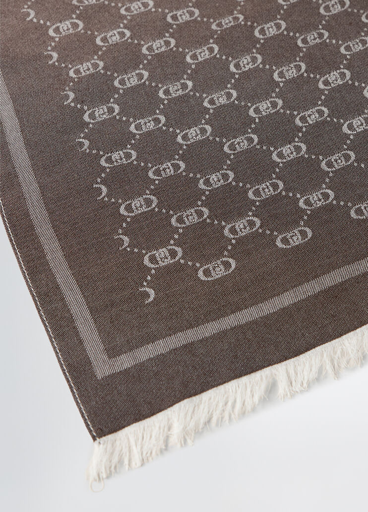 Jacquard monogram pashmina chocolate Liu Jo - medium Jacquard monogram pashmina chocolate Liu Jo - medium