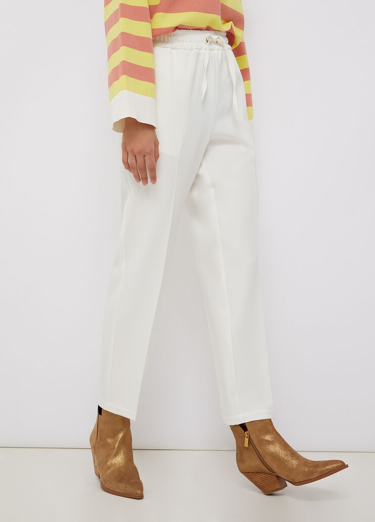 Chinos with belt white wool Liu Jo - large image number 0