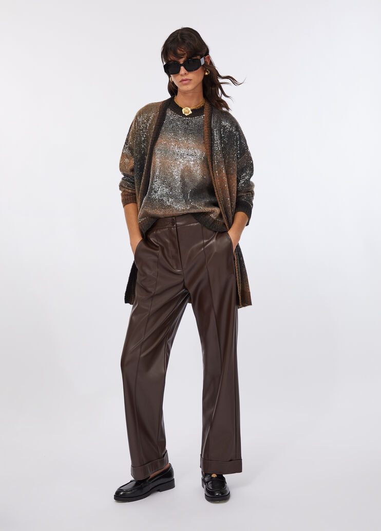 Coated fabric trousers chocolate Liu Jo - medium Coated fabric trousers chocolate Liu Jo - medium