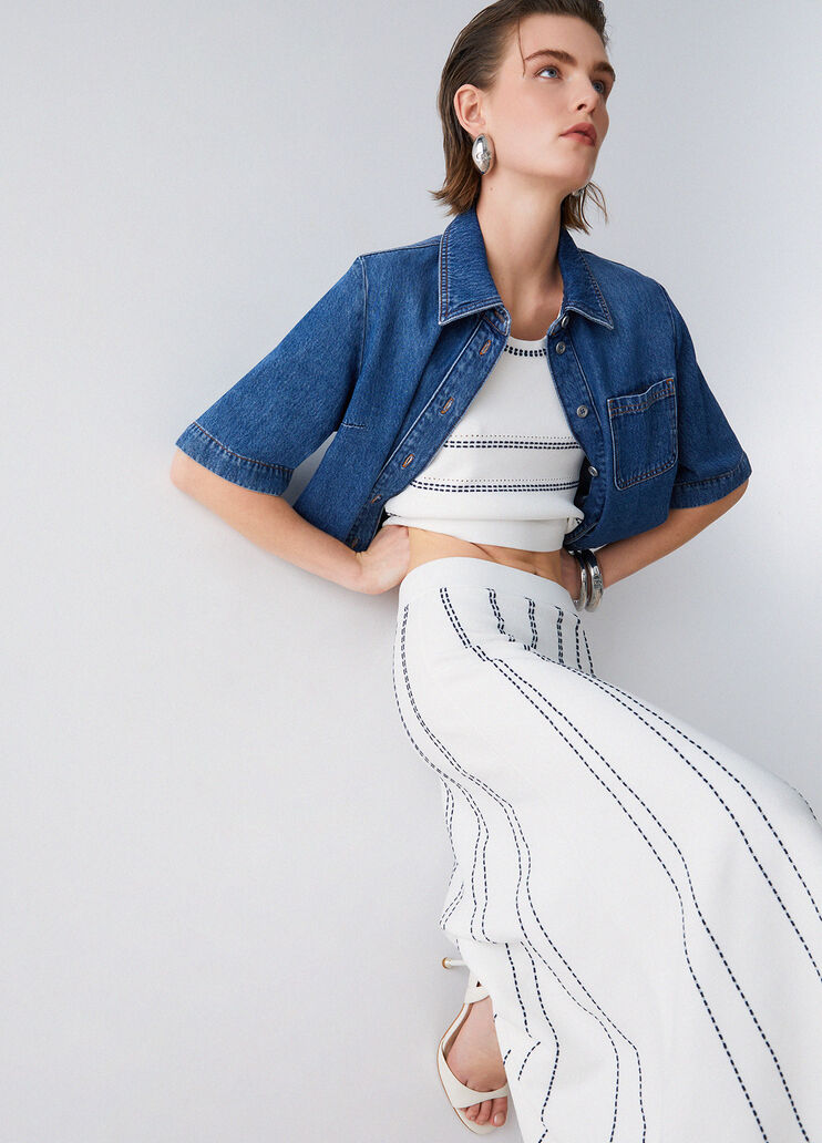 Knit midi skirt white Liu Jo - medium