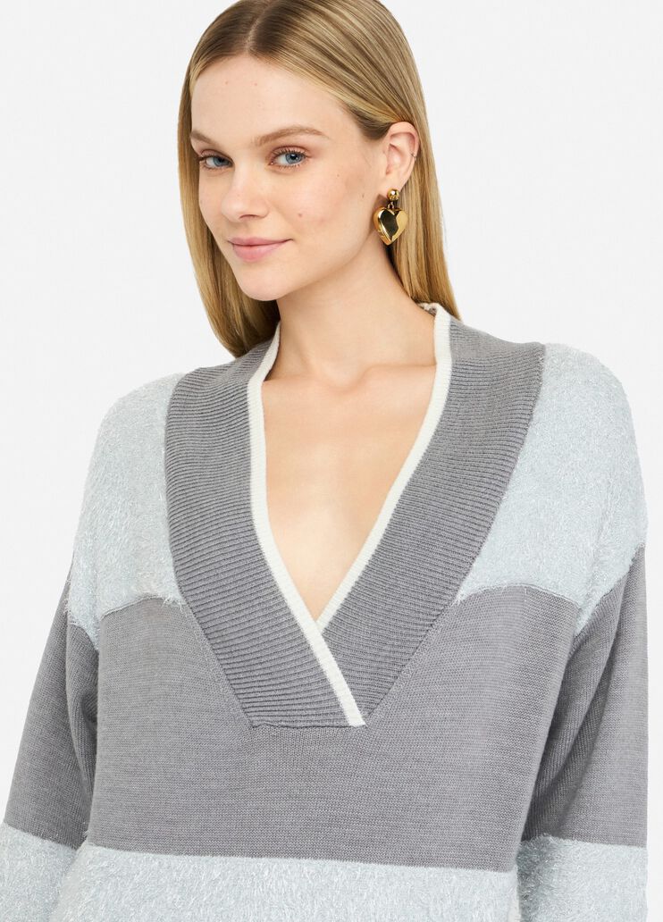 Lurex® wool sweater light grey Liu Jo - large image number 2