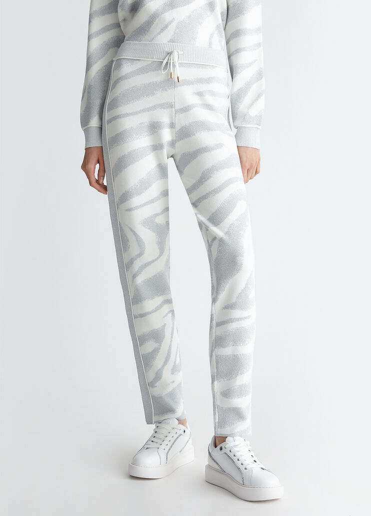 Animal-design knit trousers white Liu Jo - medium