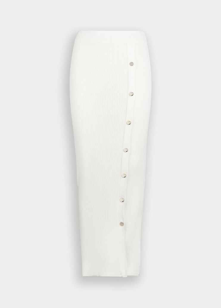 Gonna lunga in maglia bianco lana Liu Jo - large image number 4