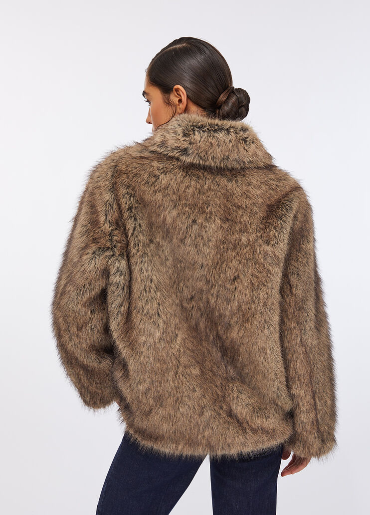 Veste imitation fourrure marron Liu Jo - large image number 1